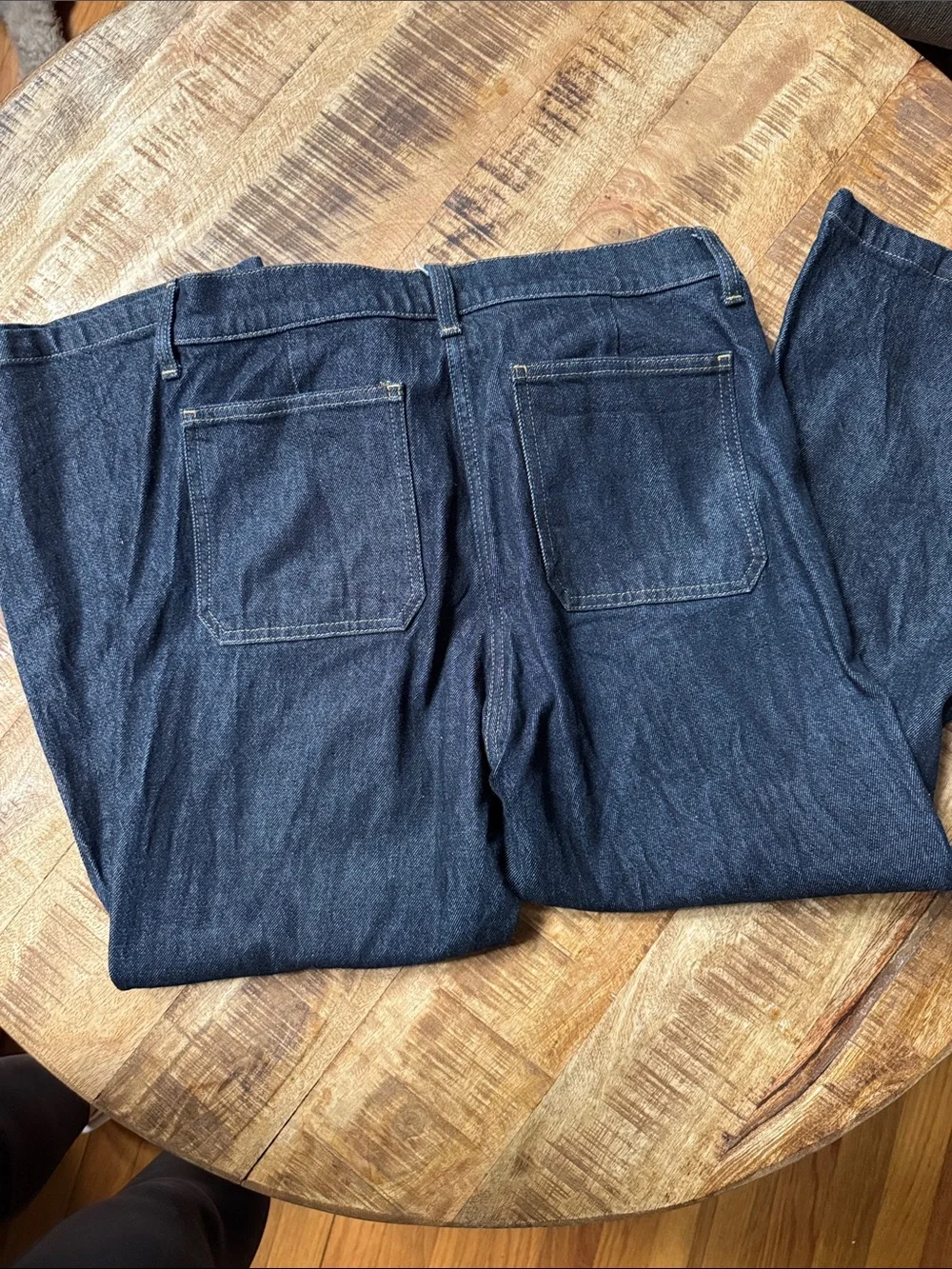 J. Crew Dark Indigo Wide-Leg Denim Jeans